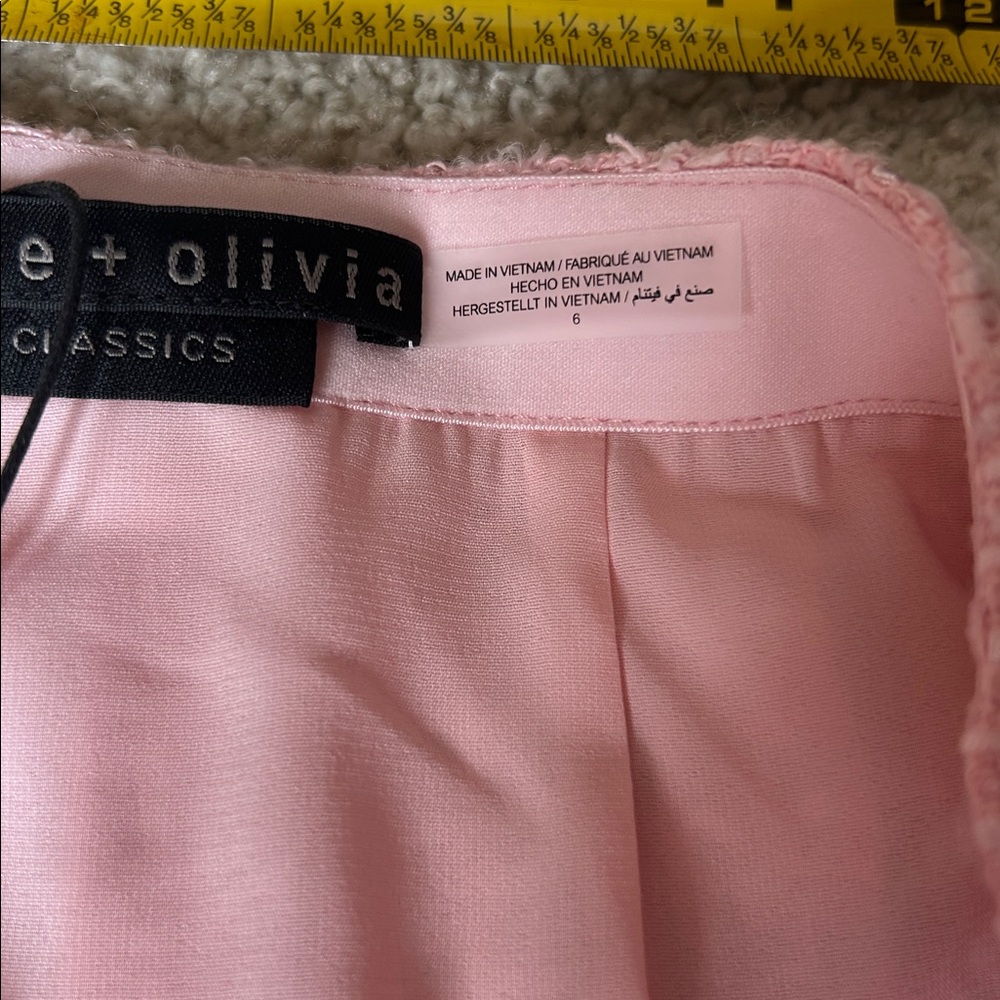 New Alice and Olivia Zona tweed Godet miniskirt - Picture 6 of 12